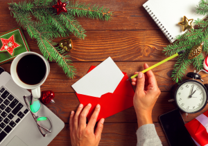 Christmas break, laptop, festive season